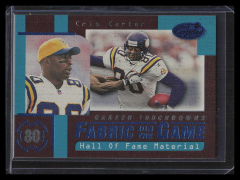 1999 Leaf Certified Fabric of the Game fg29 Cris Carter 116/250