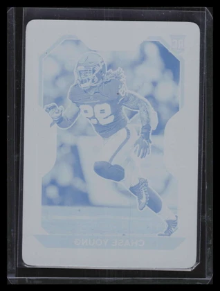 2020 Panini Prizm Variations No Huddle Printing Plate Chase Young Rookie 1/1