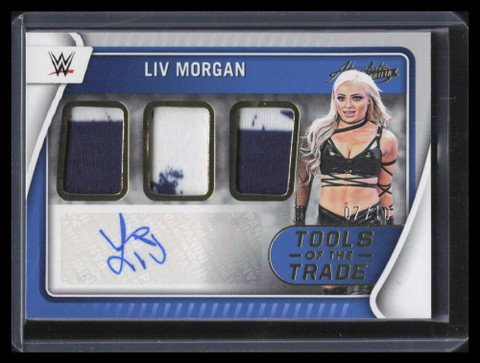 2022 Panini Chronicles Absolute Tools of Trade Liv Morgan Triple Patch Auto 7/10