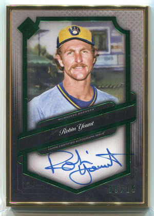 2021 Topps Transcendent Autographs Emerald TCARY Robin Yount Auto 9/15