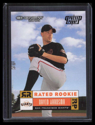 2005 Donruss Press Proofs Black 30 David Aardsma RR Rated Rookie 3/10