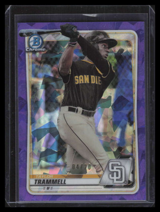 2020 Bowman Chrome Sapphire Purple Refractor bcp130 Taylor Trammell Rookie 4/20