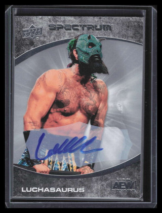 2021 Upper Deck AEW Spectrum Autographs 56 Luchasaurus Auto