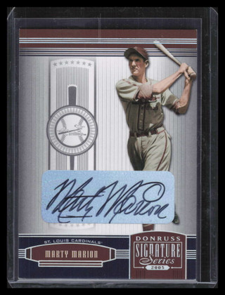 2005 Donruss Signature Autograph Silver 130 Marty Marion Auto /1200