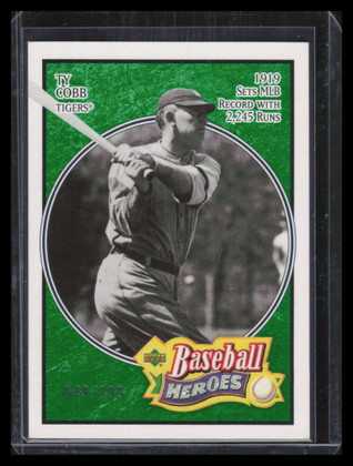 2005 Upper Deck Baseball Heroes Emerald 199 Ty Cobb Tigers 49/199