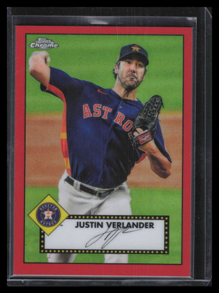 2021 Topps '52 Topps Redux Chrome Red Refractor tc5216 Justin Verlander 64/70