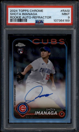 2024 Topps Chrome Rookie Autographs RASI Shota Imanaga Rookie RC Auto PSA 9 MINT