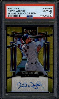 2024 Select Signatures Prizms Gold Refractor David Wright Auto 5/10 PSA 10 GEM