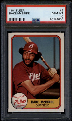 1981 Fleer 9 Bake McBride PSA 10 GEM MT