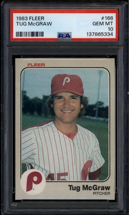 1983 Fleer 166 Tug McGraw PSA 10 GEM MT