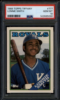 1988 Topps Tiffany 777 Lonnie Smith PSA 10 GEM MT POP 2