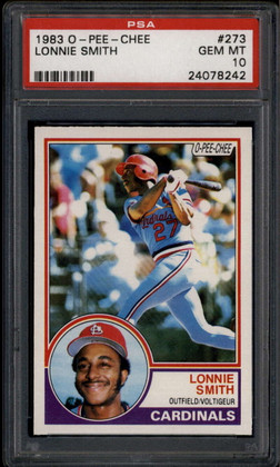 1983 O-Pee-Chee 273 Lonnie Smith PSA 10 GEM MT POP 9