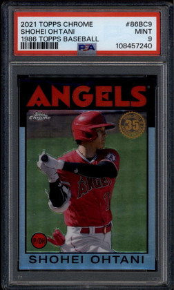 2021 Topps Chrome '86 Topps 86bc9 Shohei Ohtani 1986 Topps Baseball PSA 9 MINT