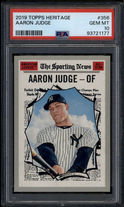 2019 Topps Heritage 356 Aaron Judge AS All Star PSA 10 GEM MT