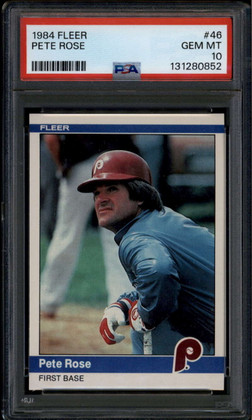 1984 Fleer 46 Pete Rose PSA 10 GEM MT