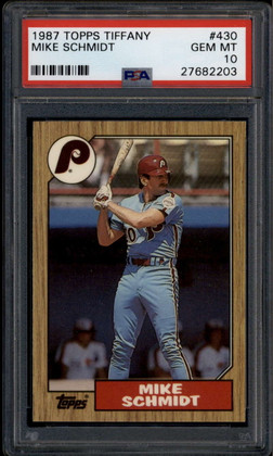 1987 Topps Tiffany 430 Mike Schmidt PSA 10 GEM MT