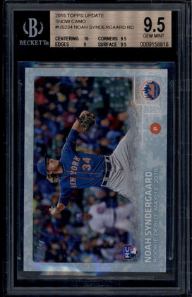 2015 Topps Update Snow Camo Noah Syndergaard RD Rookie Debut RC 73/99 BGS 9.5