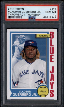2019 Topps Throwback Thursday 129 Vladimir Guerrero '74-75 BK Rookie RC PSA 10