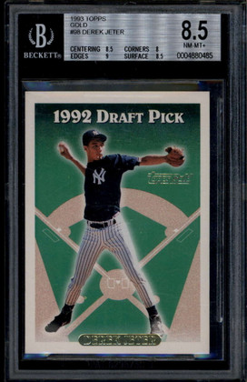 1993 Topps Gold 98 Derek Jeter Rookie RC BGS 8.5 NM-MT+