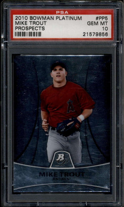 2010 Bowman Platinum Prospects pp5 Mike Trout Rookie RC PSA 10 GEM MT