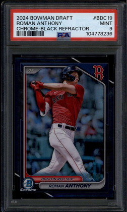 2024 Bowman Chrome Draft Black Refractor Roman Anthony Rookie RC 10/10 PSA 9