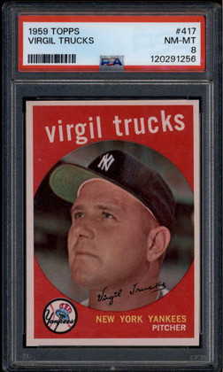 1959 Topps 417 Virgil Trucks PSA 8 NM-MT