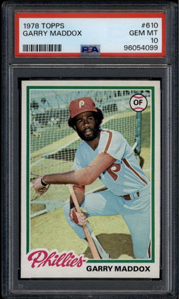 1978 Topps 610 Garry Maddox PSA 10 GEM MT