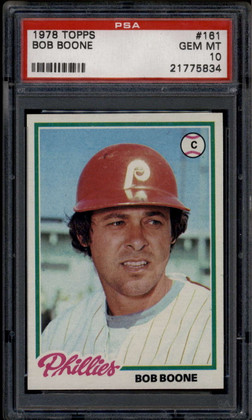 1978 Topps 161 Bob Boone PSA 10 GEM MT