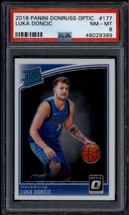 2018-19 Donruss Optic 177 Luka Doncic RR Rated Rookie PSA 8 NM-MT