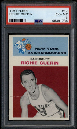1961-62 Fleer 17 Richie Guerin Rookie RC PSA 6 E-X-MT