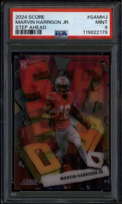 2024 Score Step Ahead 6 Marvin Harrison Jr. Rookie RC PSA 9 MINT