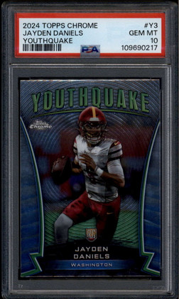 2024 Topps Chrome Youthquake y3 Jayden Daniels Rookie RC PSA 10 GEM MT