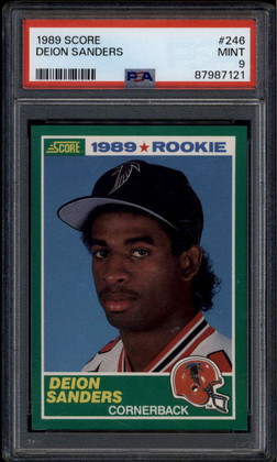 1989 Score 246 Deion Sanders Rookie RC PSA 9 MINT