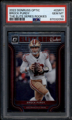 2022 Donruss Optic The Elite Series Rookies 11 Brock Purdy Rookie RC PSA 10 GEM