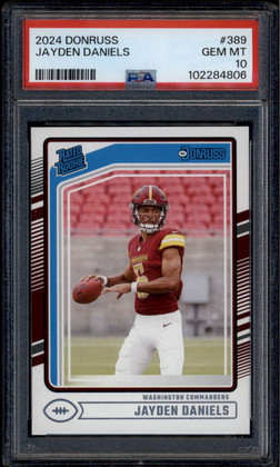 2024 Donruss 389 Jayden Daniels RR Rated Rookie RC PSA 10 GEM MT