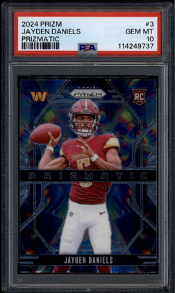 2024 Panini Prizm Prizmatic 3 Jayden Daniels Rookie RC PSA 10 GEM MT