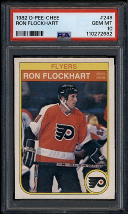1982-83 O-Pee-Chee 249 Ron Flockhart Rookie RC PSA 10 GEM MT 110272682