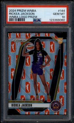 2024 Panini Prizm WNBA Prizms Logo Refractor 144 Rickea Jackson Rookie RC PSA 10