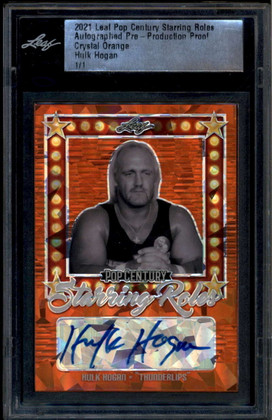 2021 Leaf Pop Century Starring Role Pre-Production Proof Hulk Hogan Auto 1/1