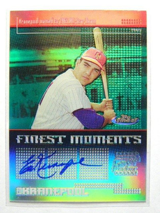 2004 Topps Finest Moments Ed Kranepool auto autograph #FMA-EK ID: 5548