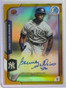 2015 Bowman Chrome Gold Refractor Bernie Williams autograph auto #10/50 *81239