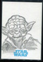 2015 Star Wars The Force Awakens Series One Sketches NNO James Bukshot Yoda 1/1