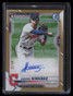 2021 Bowman Chrome Autographs Gold Refractor Anders Gimenez Rookie Auto 25/50