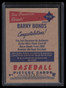 2005 Bowman Heritage Pieces Greatness Rainbow Barry Bonds Uniform Jersey 11/51