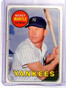 DELETE 4445 1969 Topps Mickey Mantle Yankees #500 VG *57396