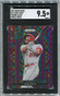 2022 Panini Prizm Stained Glass Prizms Purple Refractor 5 Mike Trout SGC 9.5 MT+