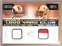 2001 Fleer Legacy Terrell Owens Isaac Bruce 1,000 Yard Club Jerse patchy /400