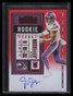 2020 Panini Contenders Red Zone 109b Justin Jefferson Rookie Auto