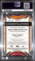 2023 Topps Tribute Stamp Of Approval Relics Purple Mike Trout Jersey 46/50 PSA 8