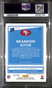 2020 Donruss Optic Autographs Purple Star Brandon Aiyuk Rookie Auto 36/50 PSA 10
